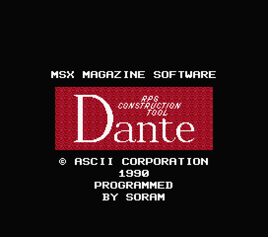 RPG Construction Tool Dante | RPG コンストラクションツール・Dante