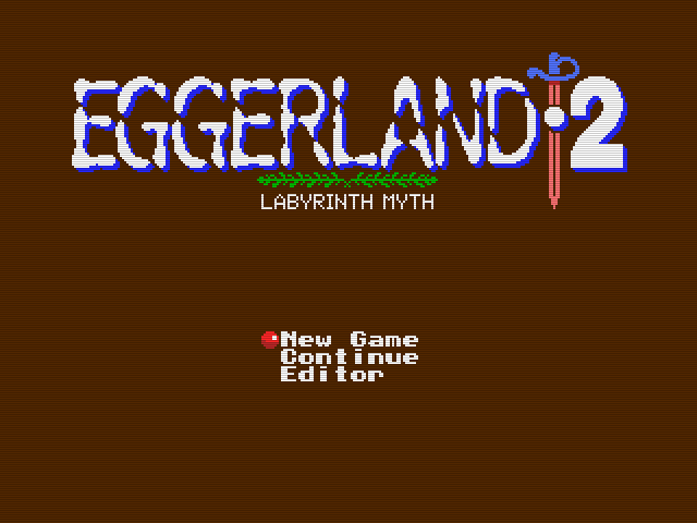 Title screen for English version of Eggerland 2