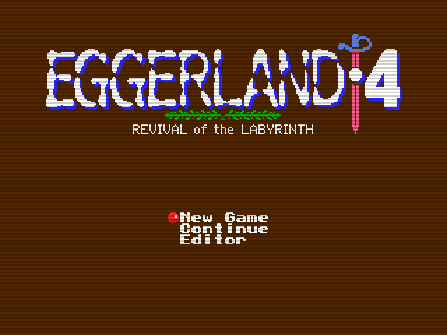 Title screen for English version of Eggerland 4