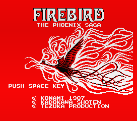 New title screen for Firebird - The Phoenix Saga 火の鳥鳳凰編 a.k.a. Hinotori